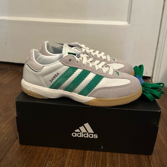 Adidas Samba MN, White/Green/Gum, Size 6, NIB - Picture 8 of 10